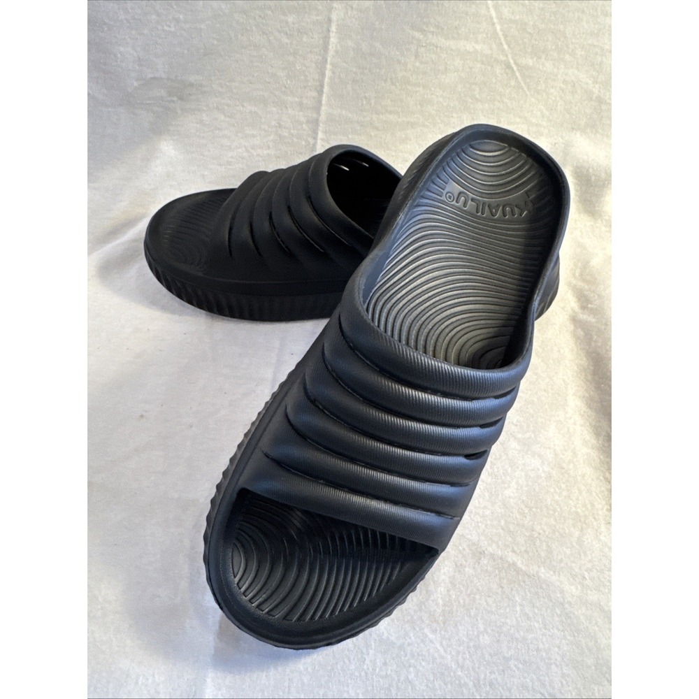 KuaiLu Women's Size US 11 Or EU 42 Recovery Slide Sandal Comfort Slip On Black